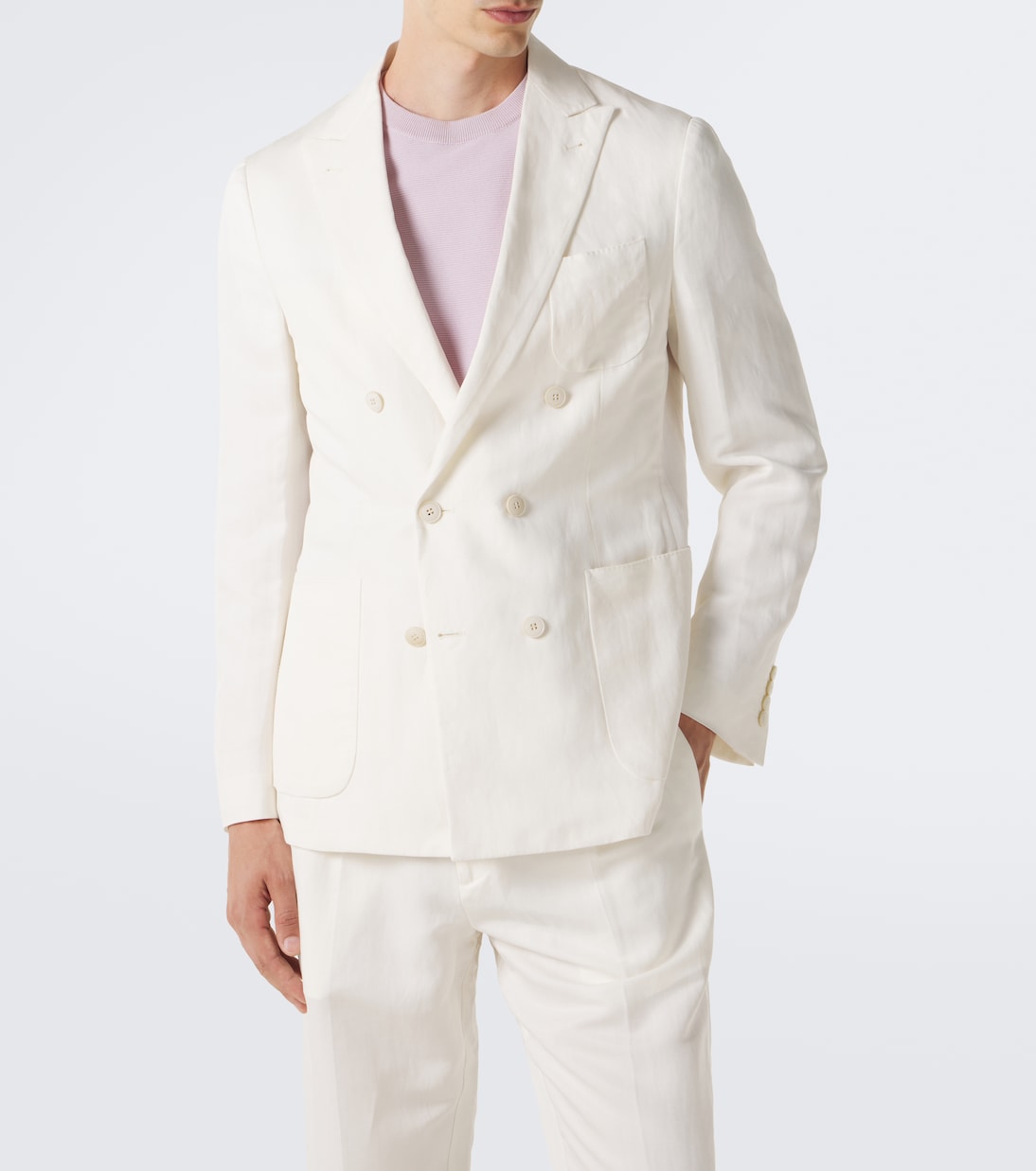 Canali - Kei linen and silk suit jacket