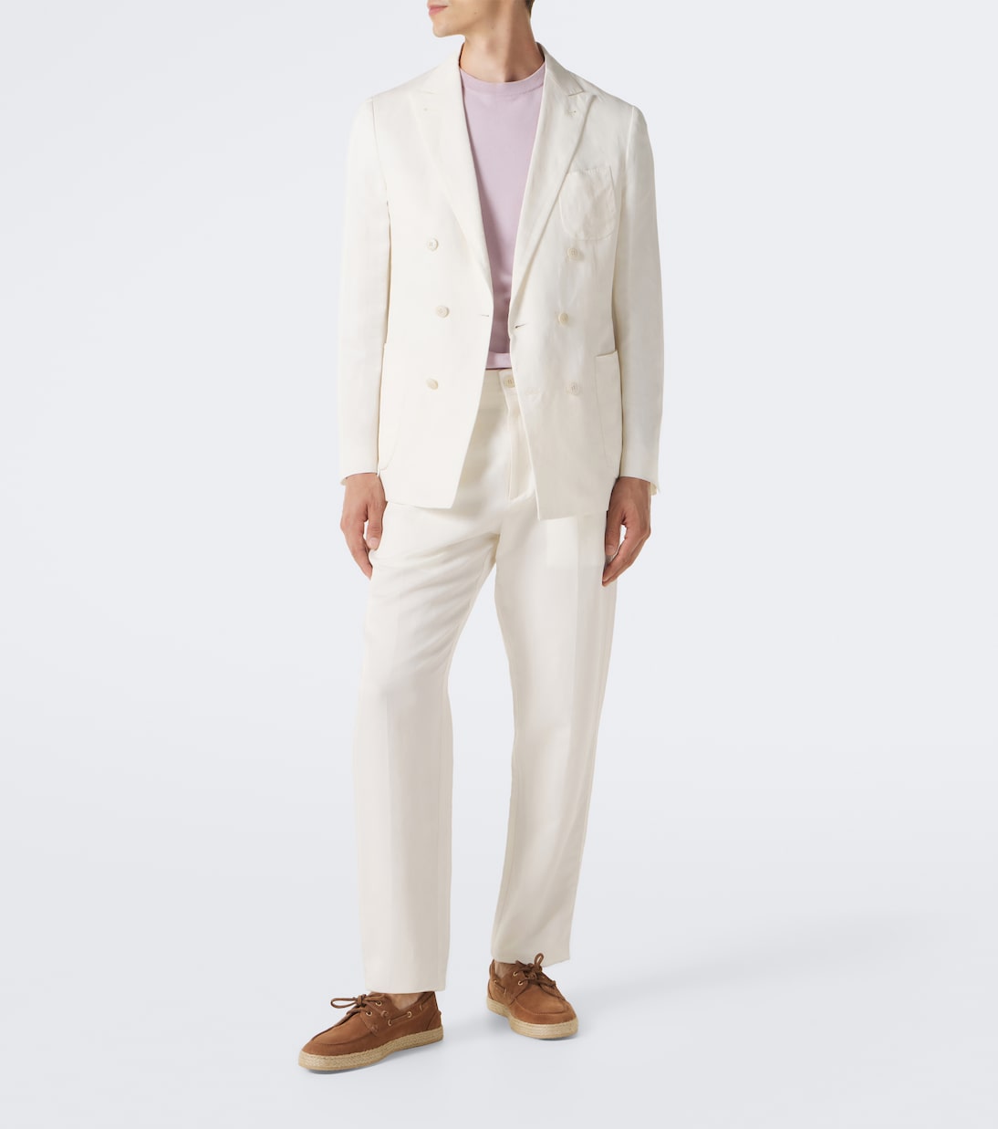 Canali - Kei linen and silk suit jacket