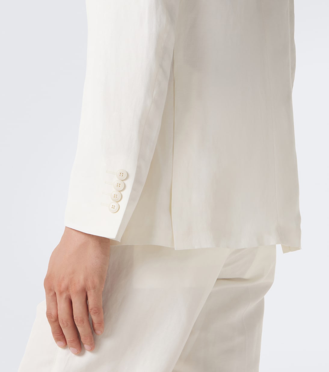 Canali - Kei linen and silk suit jacket