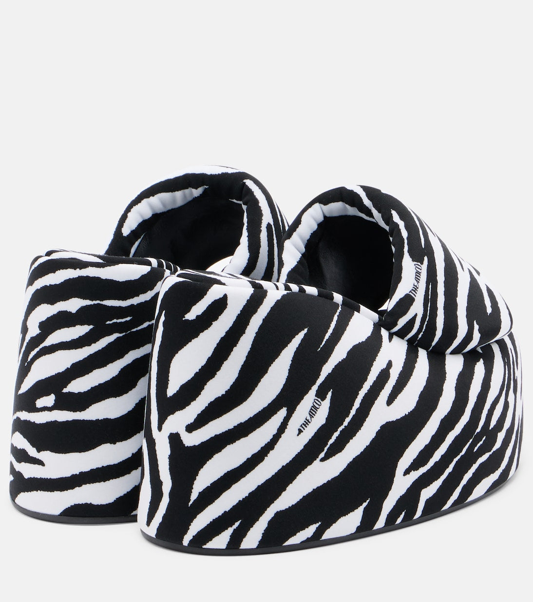 The Attico - Mochi zebra-print platform slides