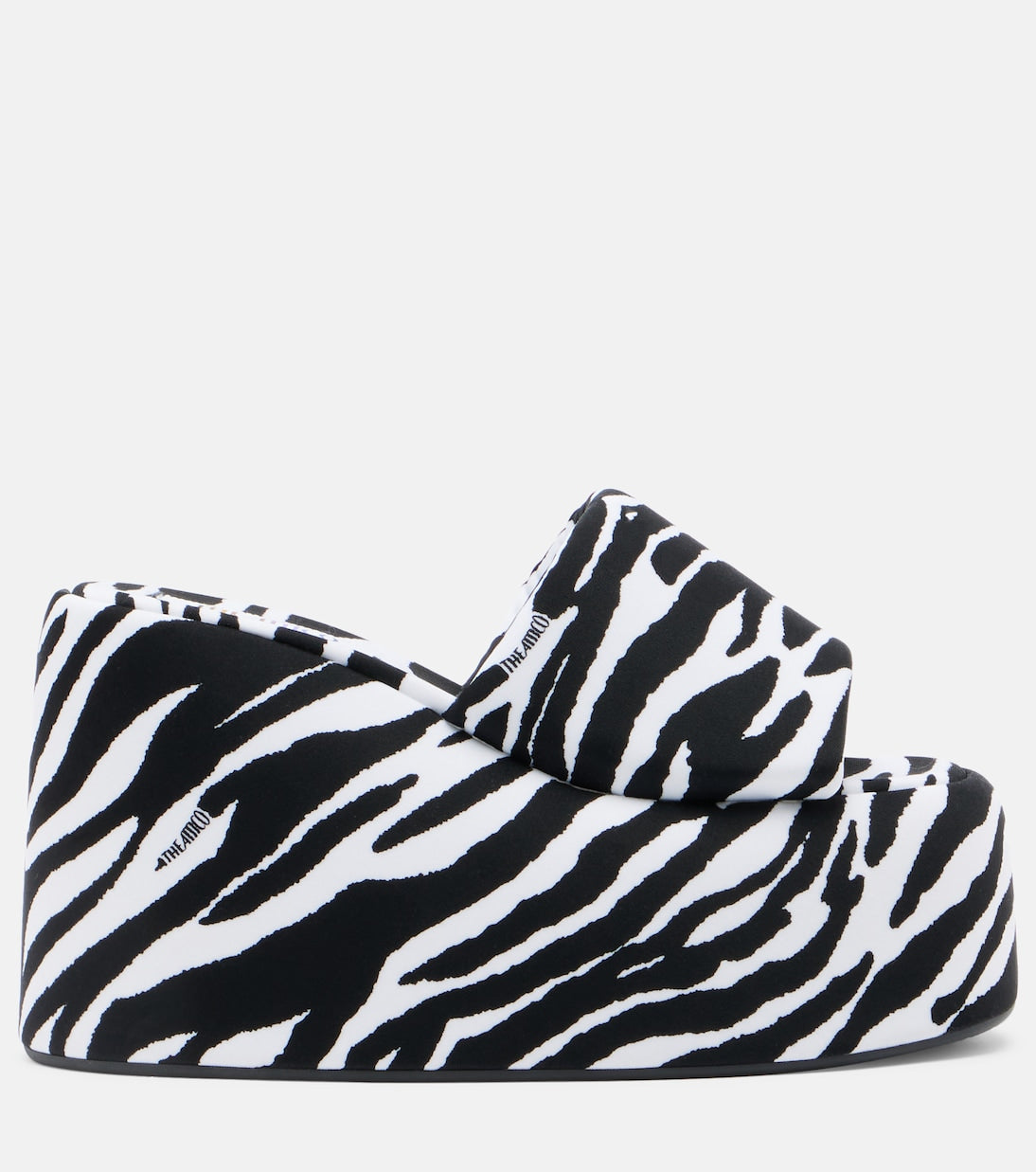 The Attico - Mochi zebra-print platform slides