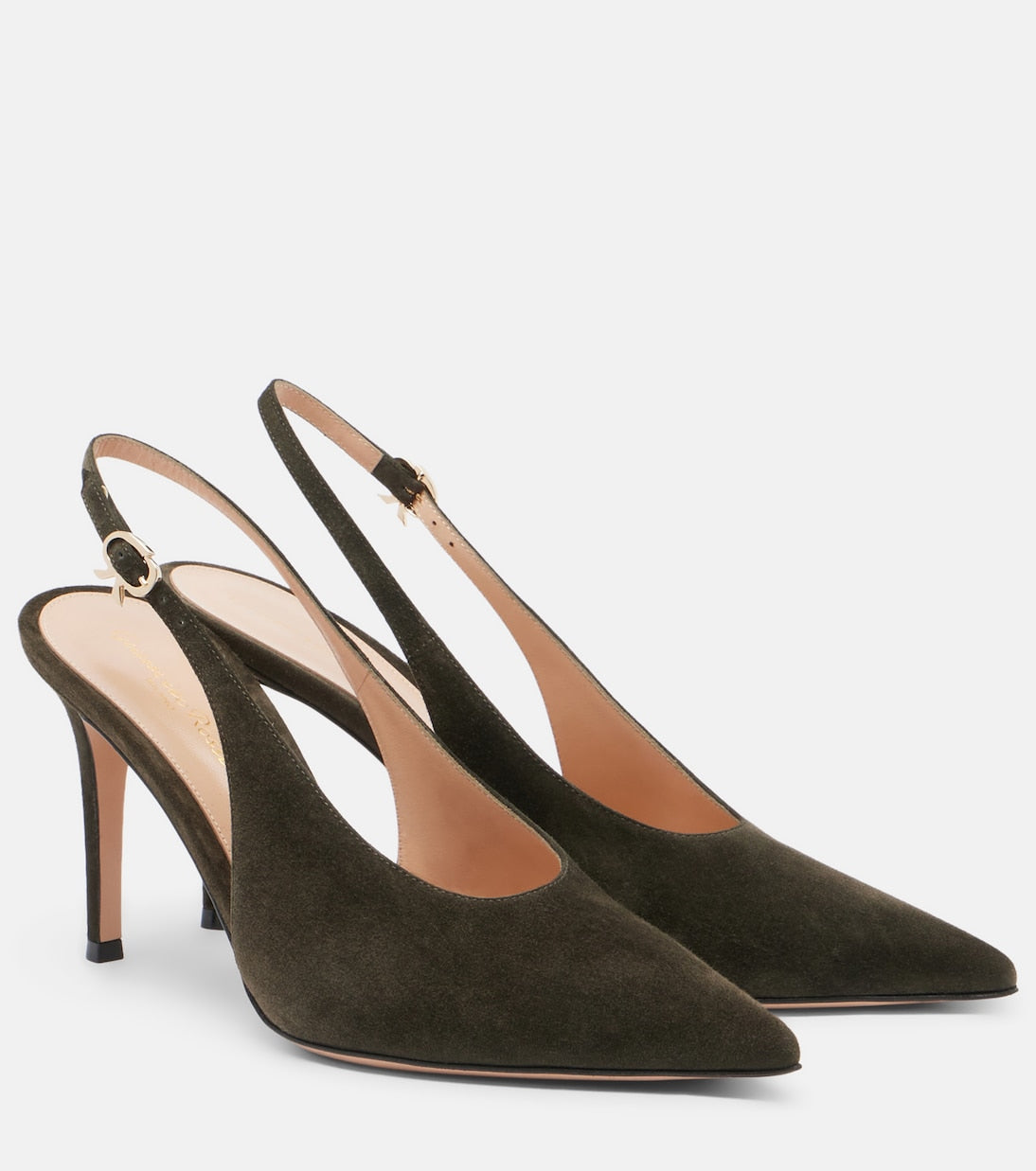 Gianvito Rossi - Robbie suede slingback pumps