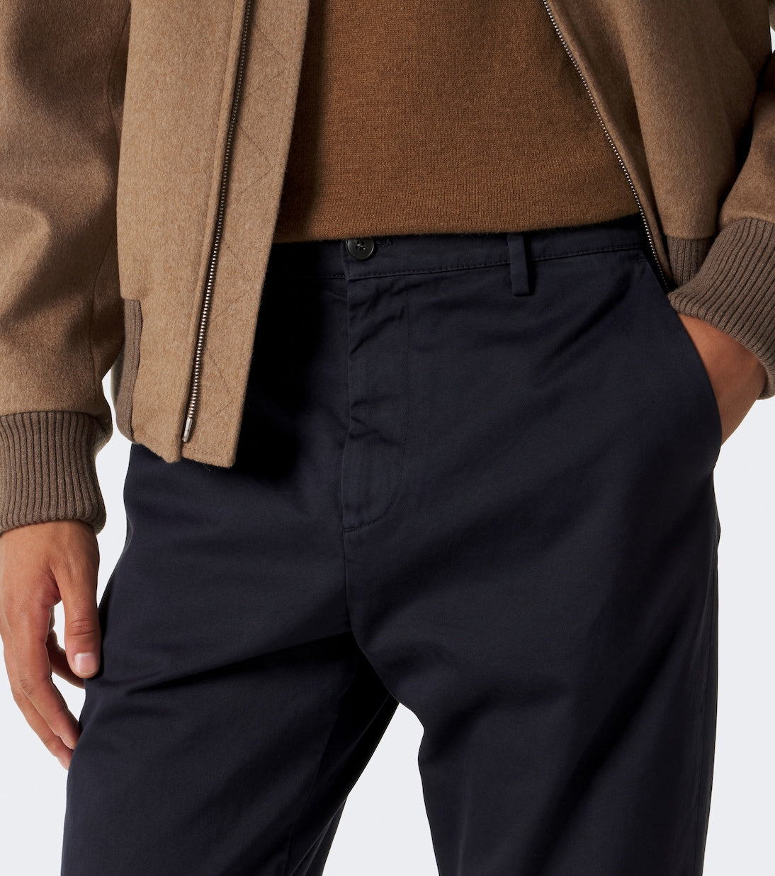 Canali - Cotton straight chinos