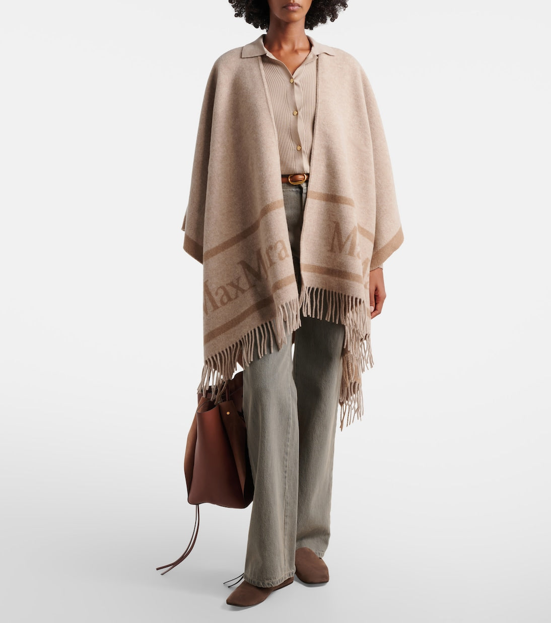 Max Mara - Fringed wool scarf