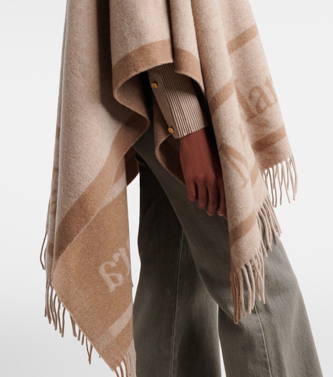 Max Mara - Fringed wool scarf