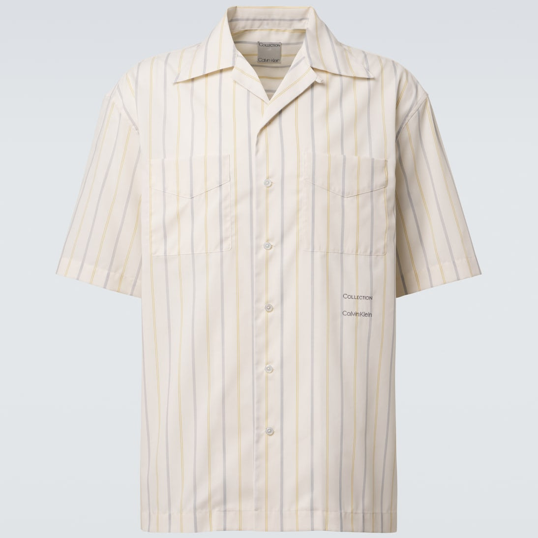 Calvin Klein Collection - Nathaniel striped bowling shirt