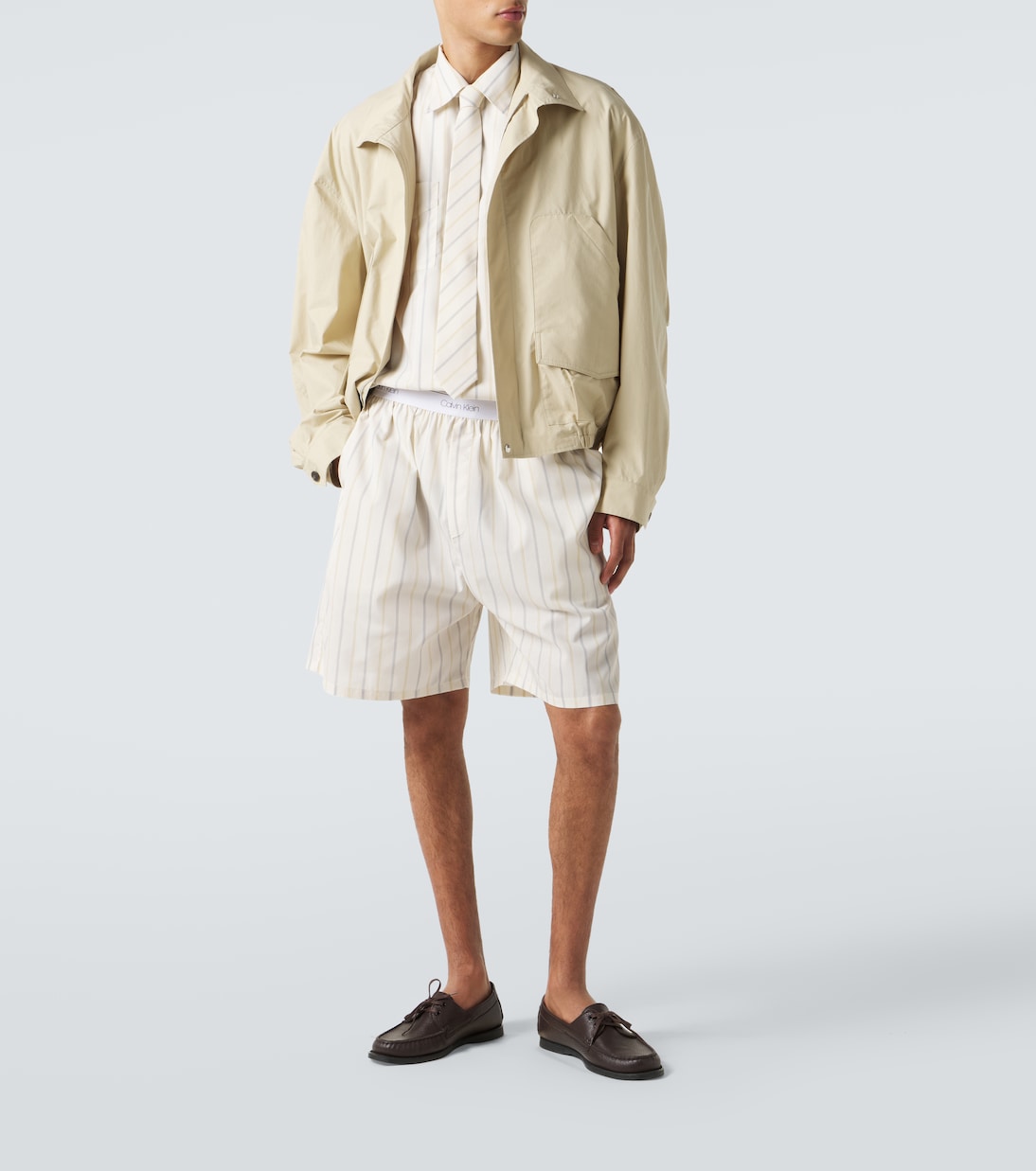 Calvin Klein Collection - Nathaniel striped bowling shirt