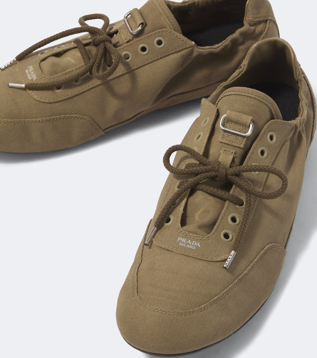 Prada - Collapse canvas sneakers