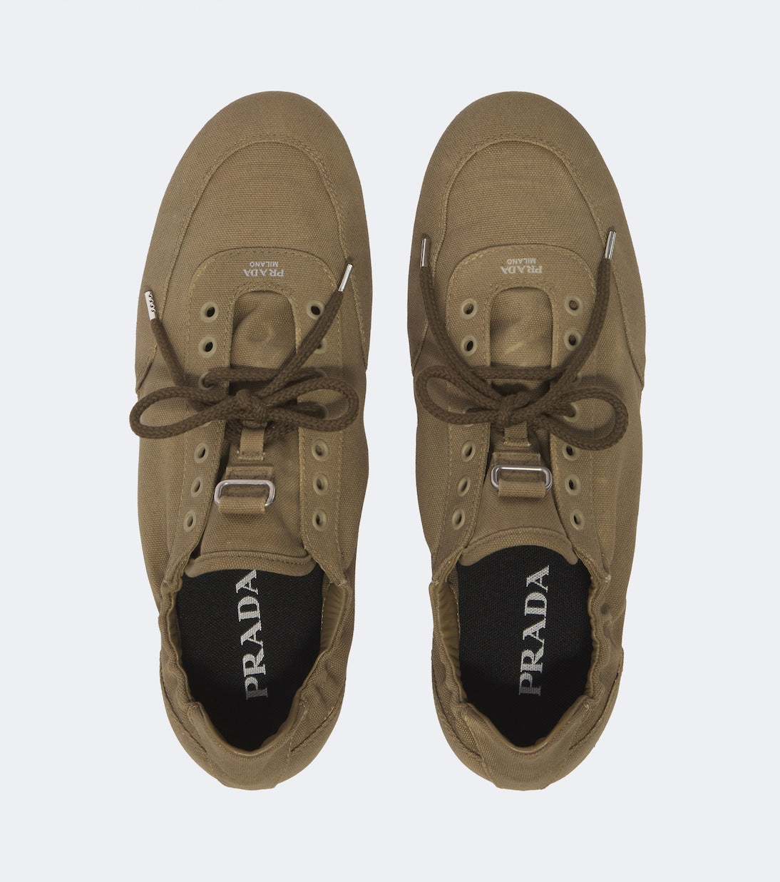 Prada - Collapse canvas sneakers