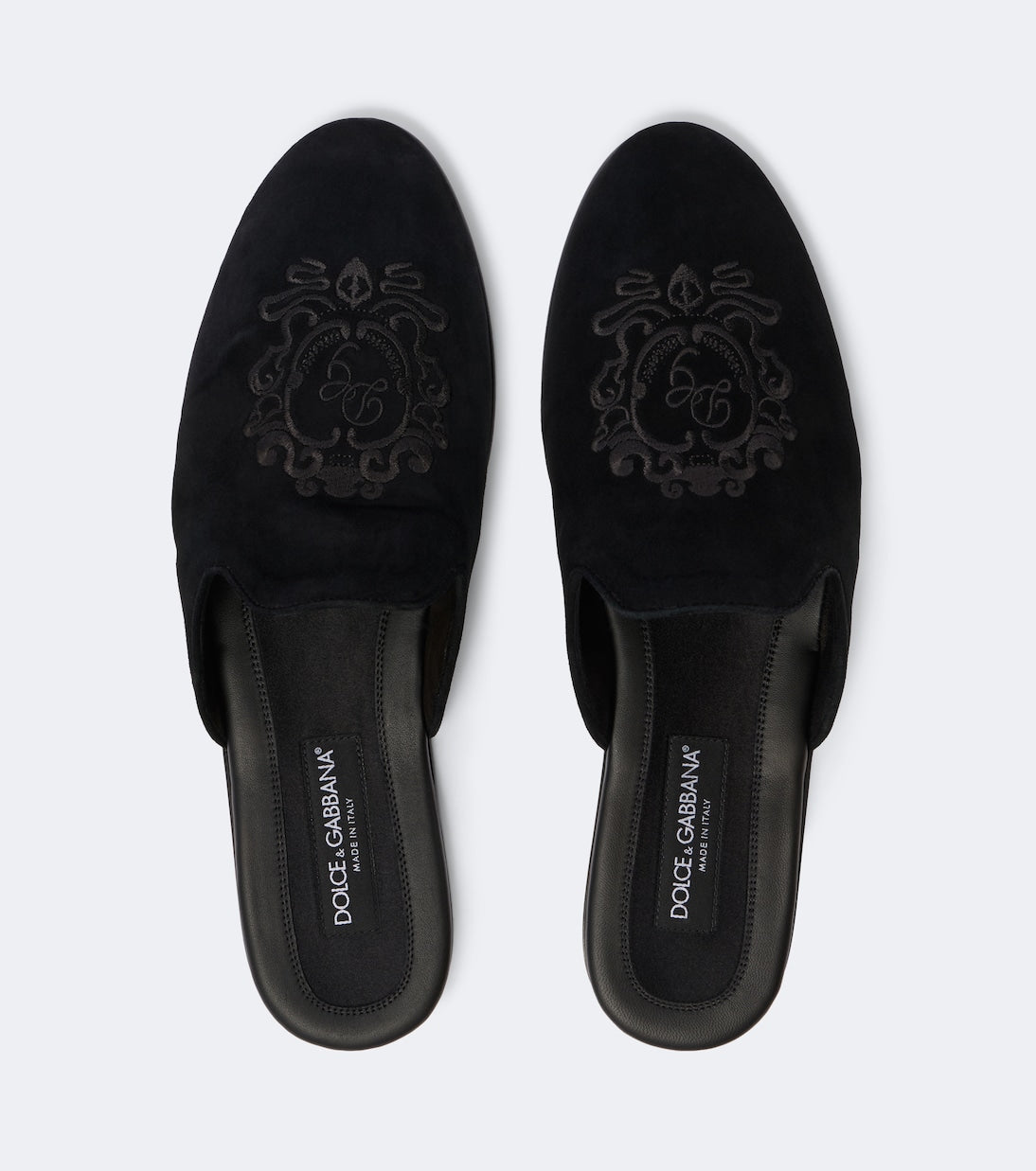 Dolce&Gabbana - Embroidered suede mules