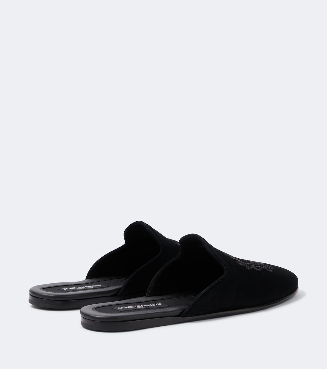 Dolce&Gabbana - Embroidered suede mules