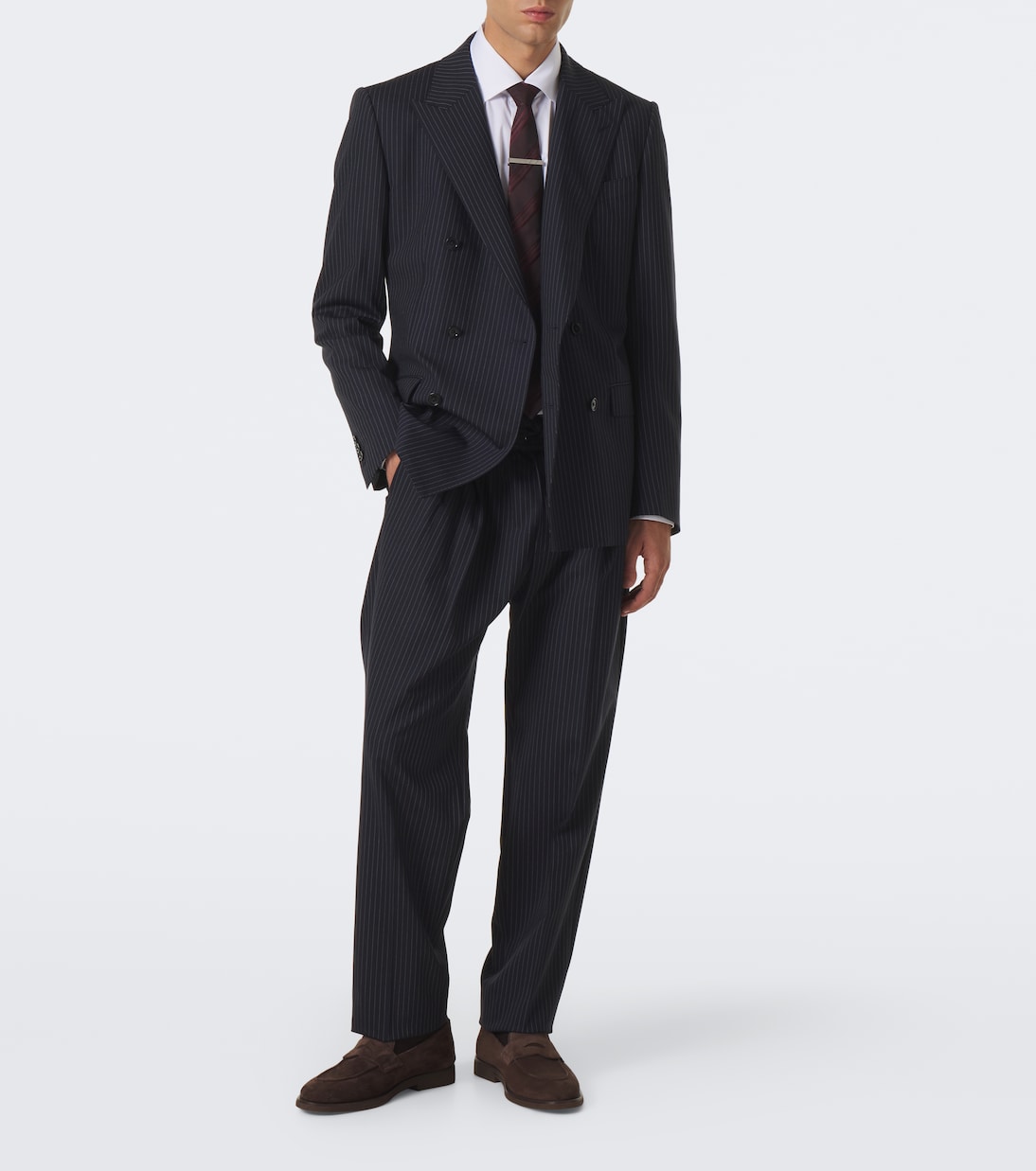 Dolce&Gabbana - Pinstripe wool-blend straight pants