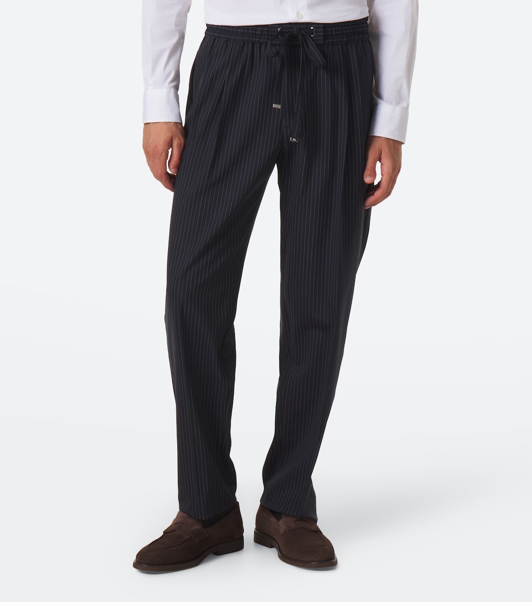 Dolce&Gabbana - Pinstripe wool-blend straight pants