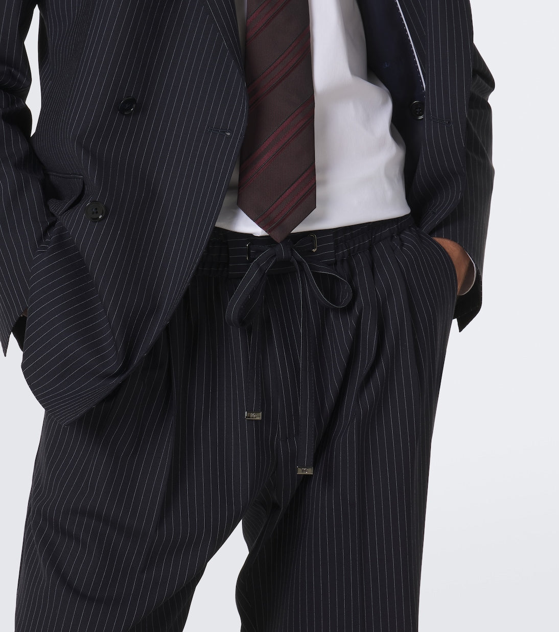 Dolce&Gabbana - Pinstripe wool-blend straight pants