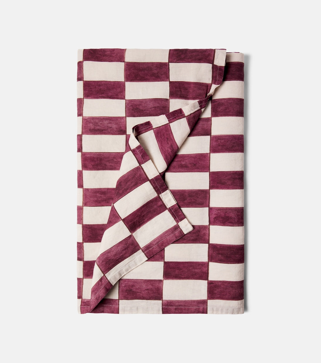 Once Milano - Checked linen tablecloth