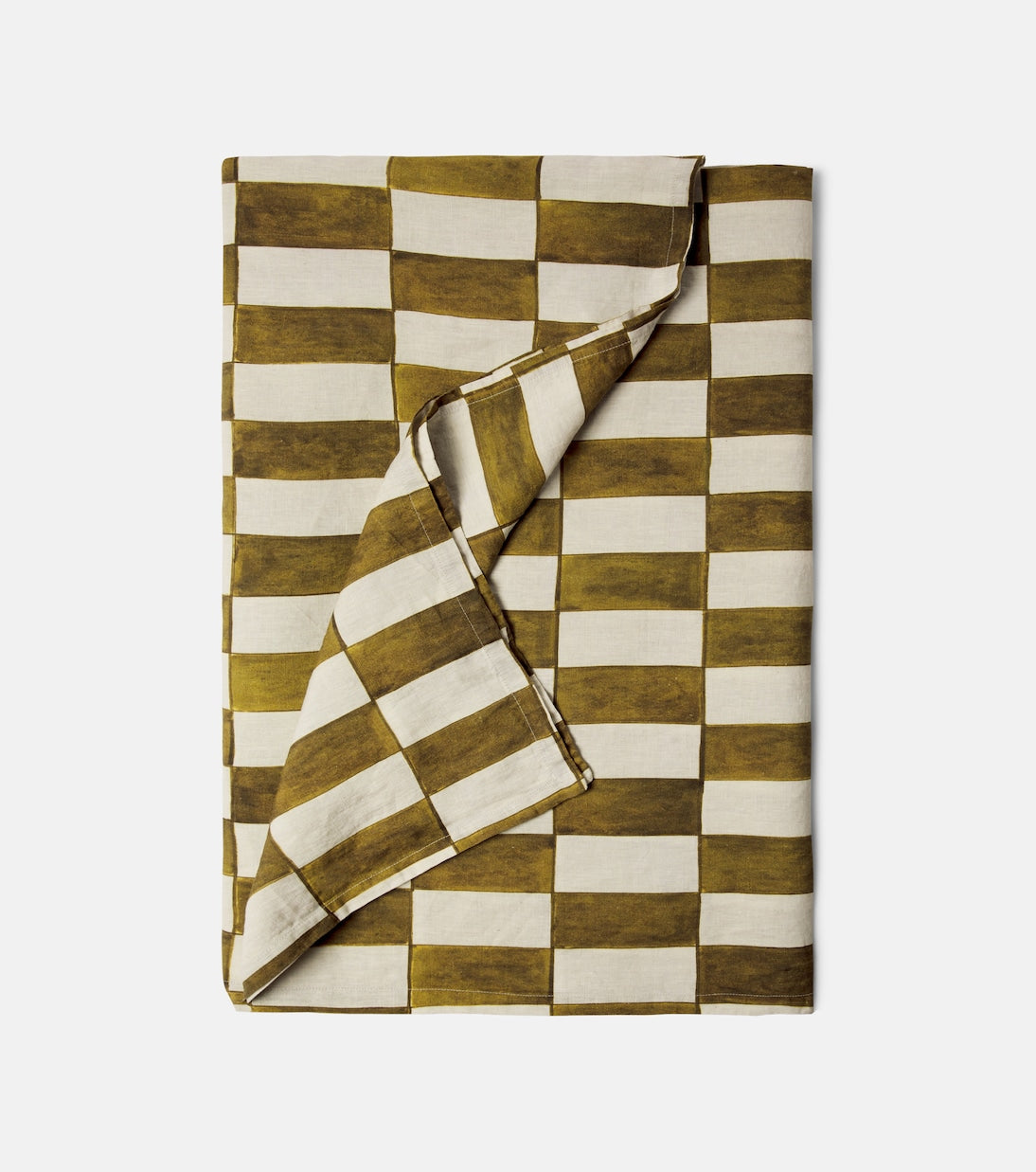 Once Milano - Checked linen tablecloth