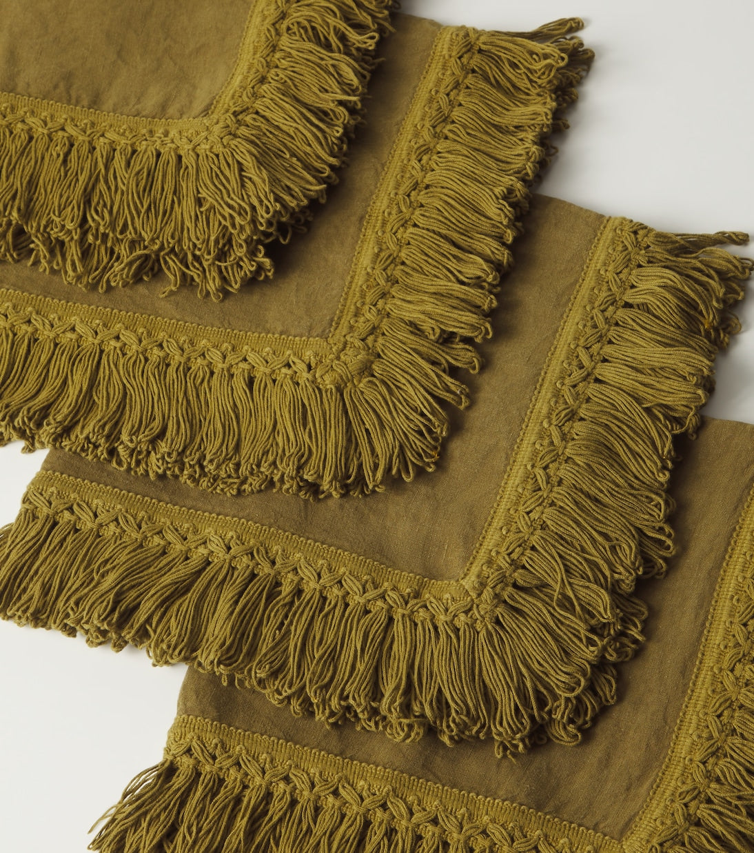 Once Milano - Set of 4 fringed linen napkins