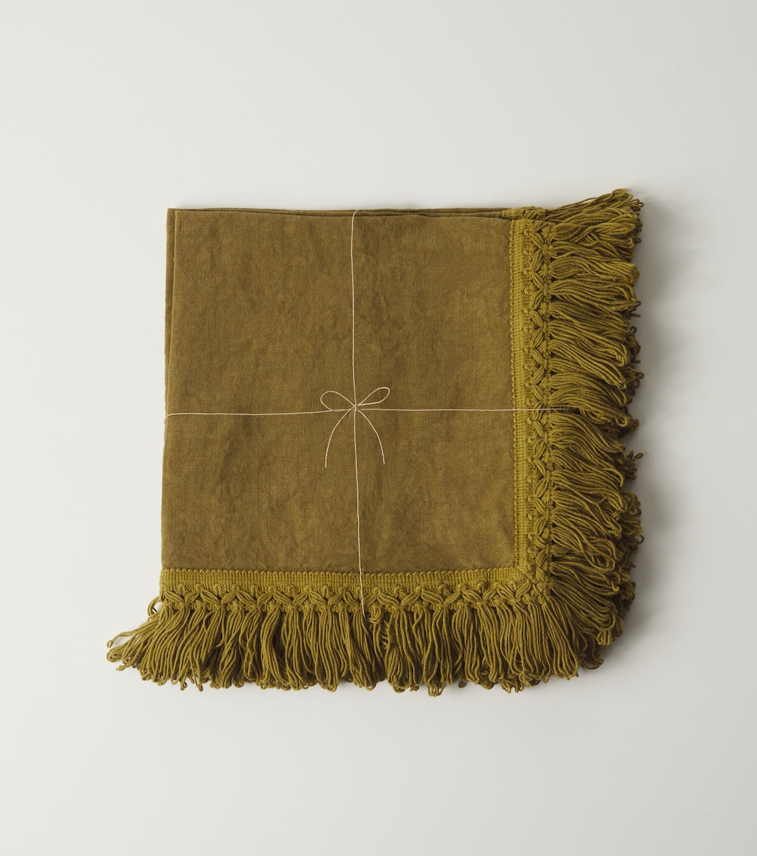 Once Milano - Set of 4 fringed linen napkins