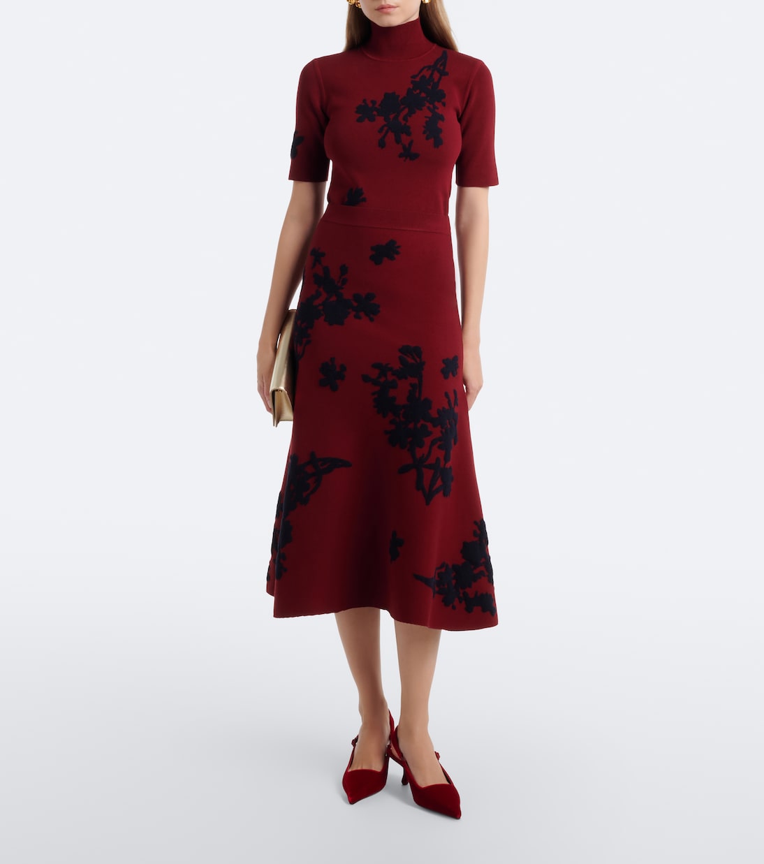 Erdem - Jacquard midi skirt