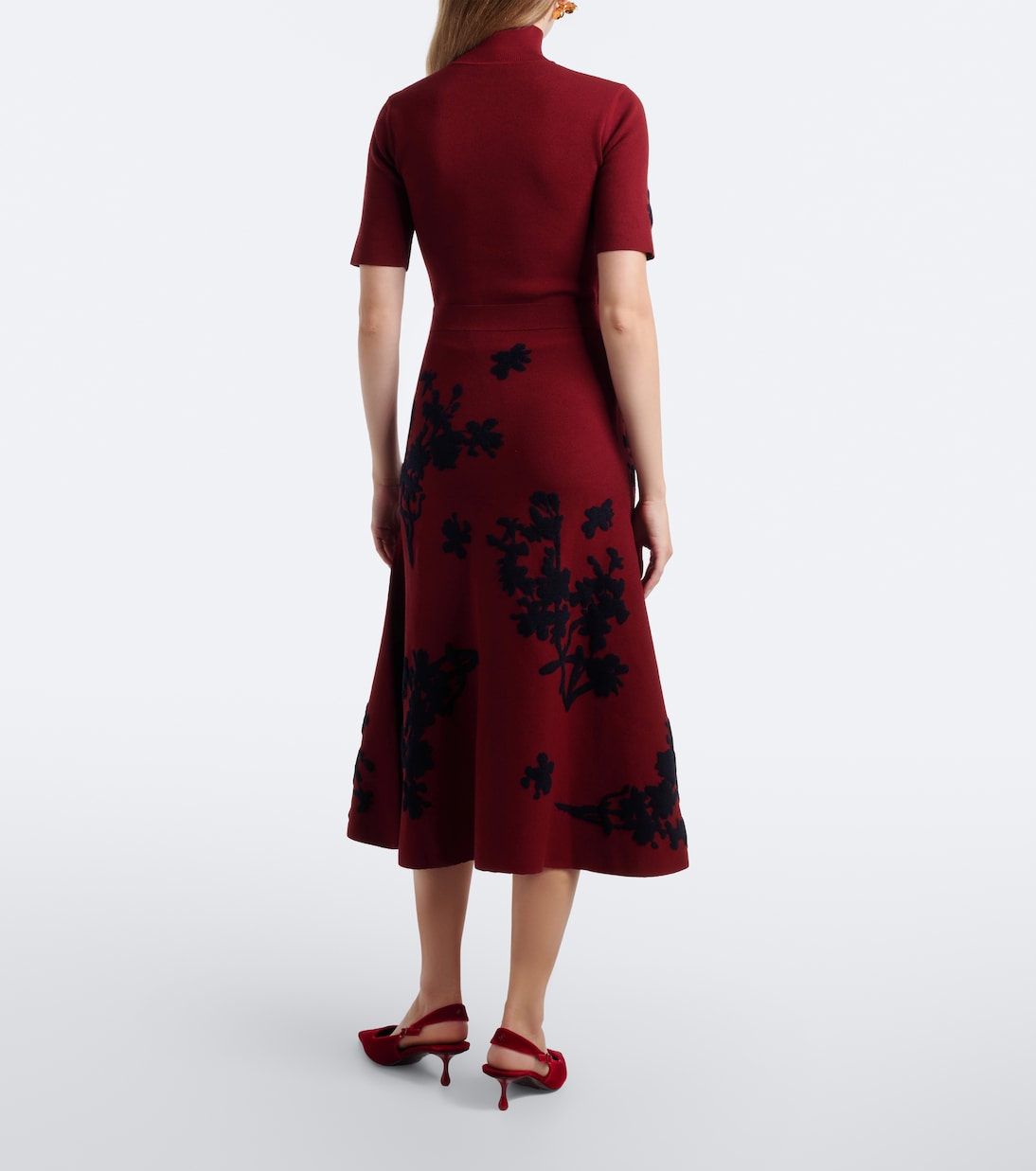 Erdem - Jacquard midi skirt