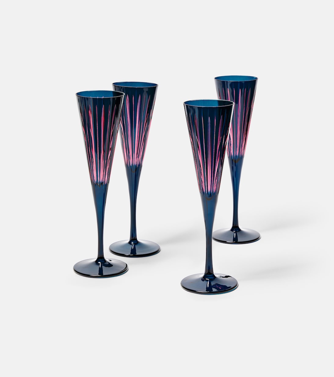 L'Objet - Prism set of 4 champagne flutes