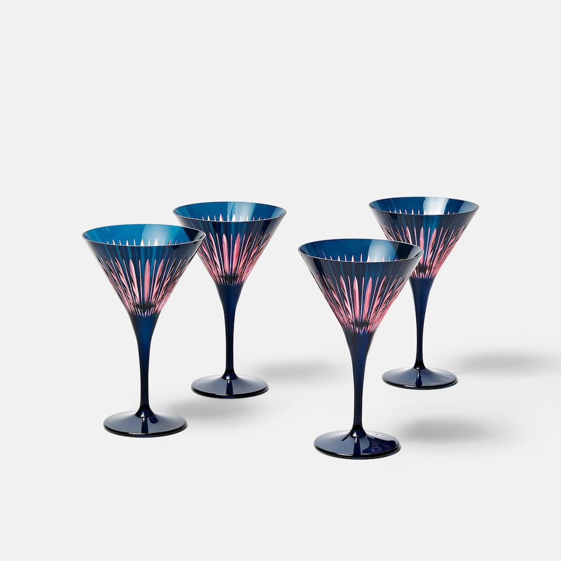 L'Objet - Prism set of 4 martini glasses
