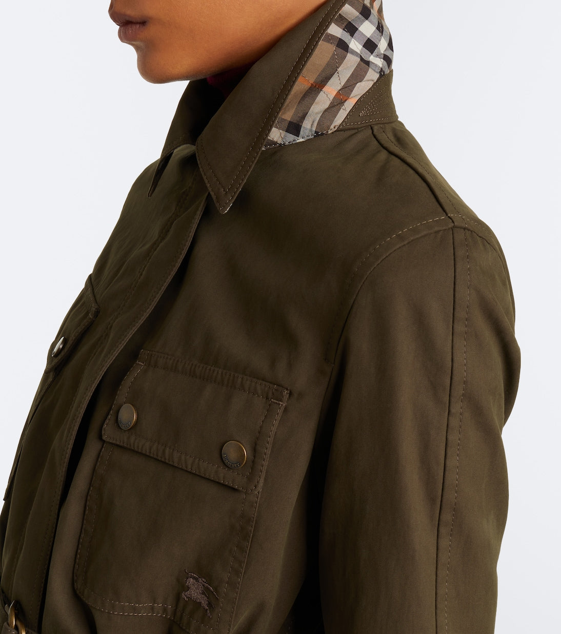 Burberry - Belted cotton-blend jacket