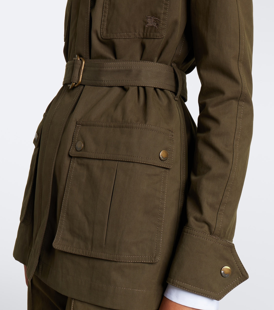 Burberry - Belted cotton-blend jacket