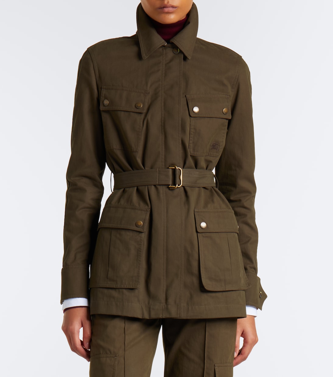 Burberry - Belted cotton-blend jacket