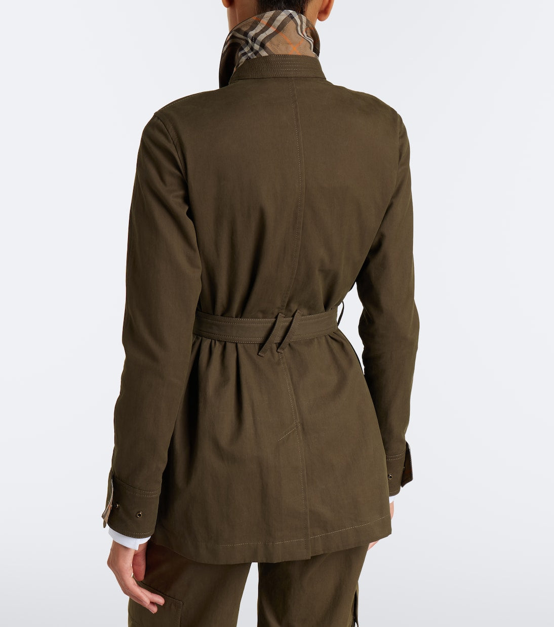 Burberry - Belted cotton-blend jacket
