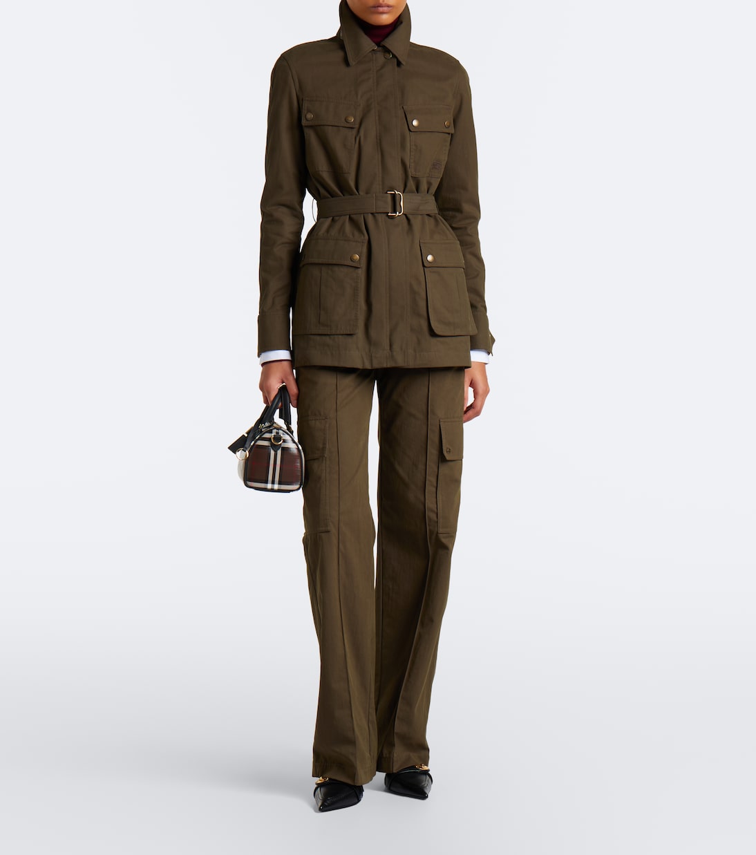 Burberry - Belted cotton-blend jacket