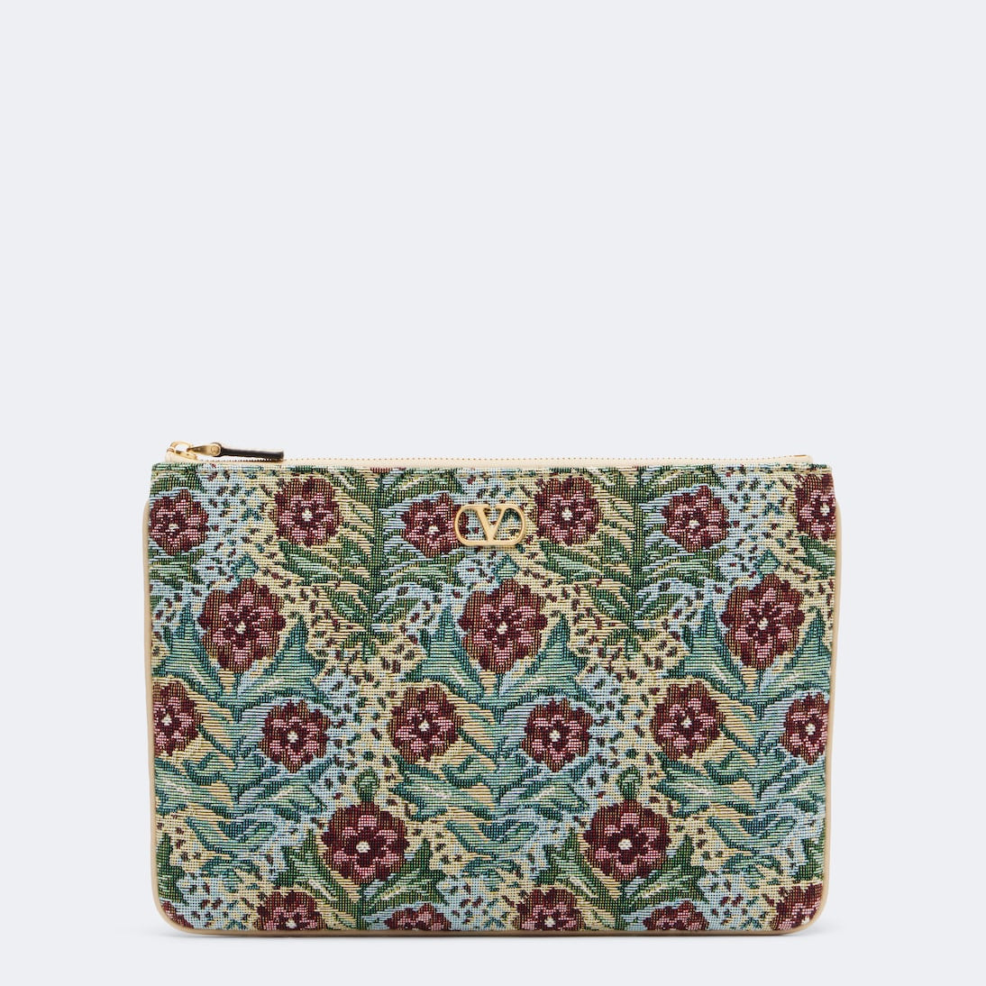 Valentino Garavani - VLogo floral jacquard pouch