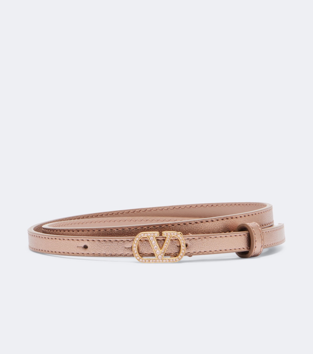 Valentino Garavani - VLogo metallic leather belt