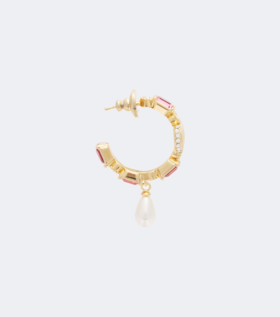 Valentino Garavani - Ovalette embellished hoop earrings