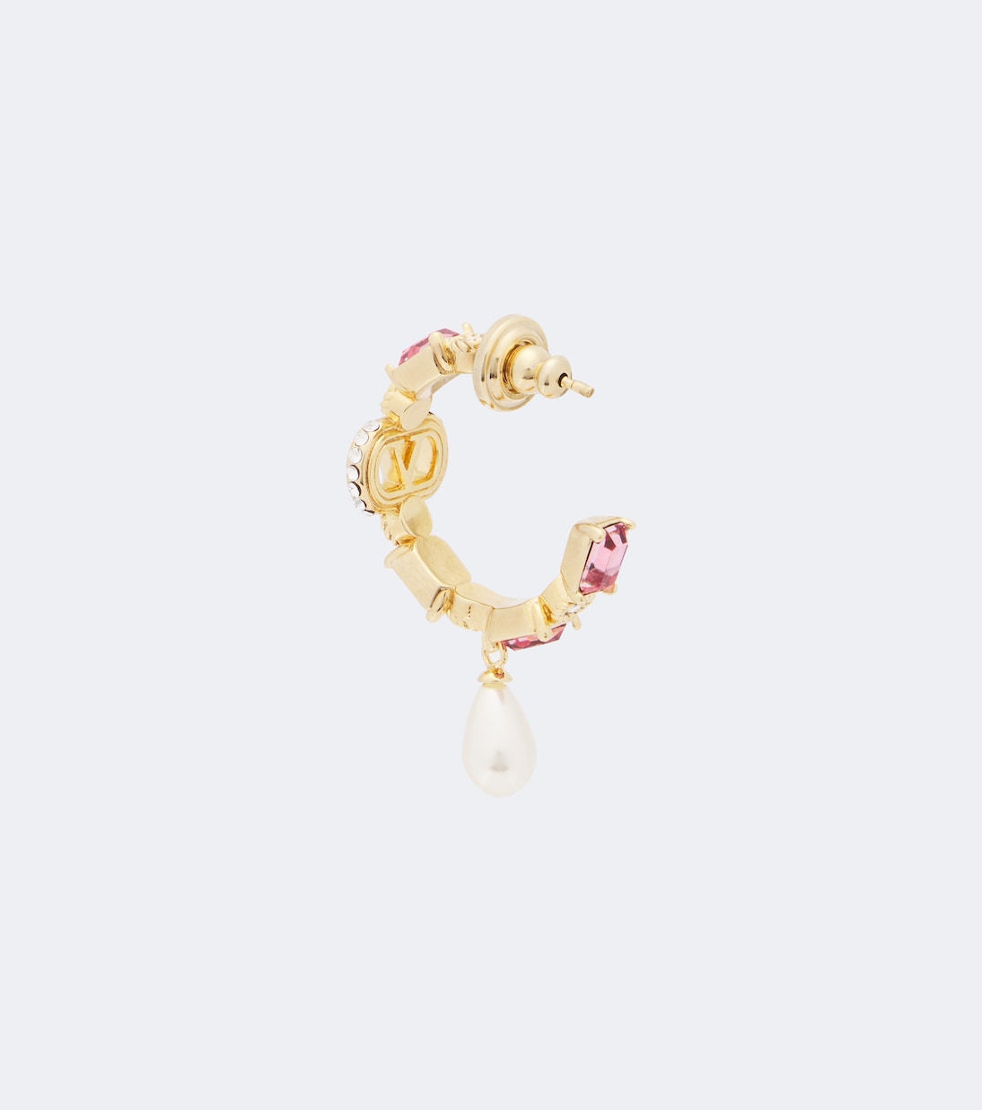 Valentino Garavani - Ovalette embellished hoop earrings