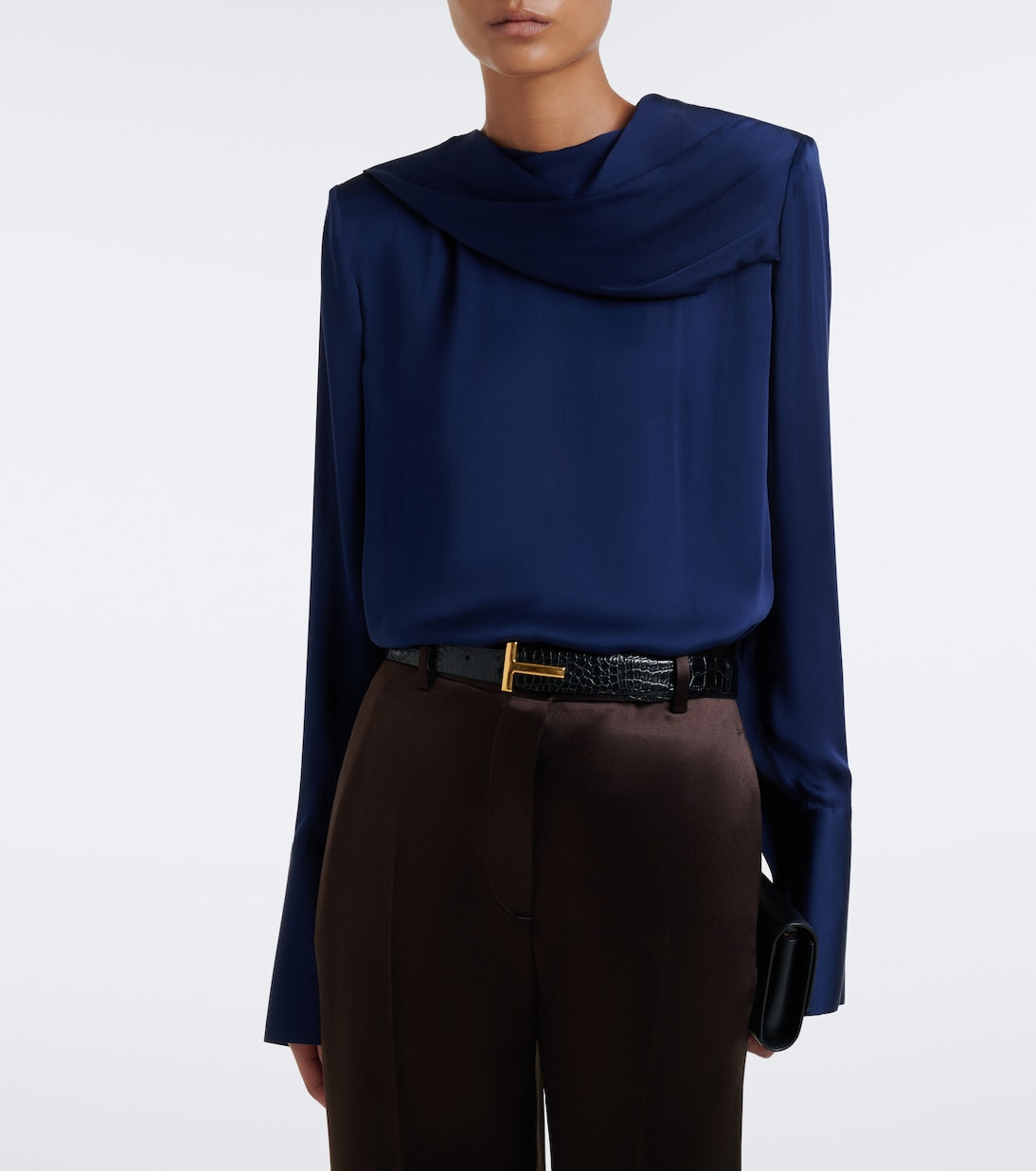 Tom Ford - Silk georgette draped blouse