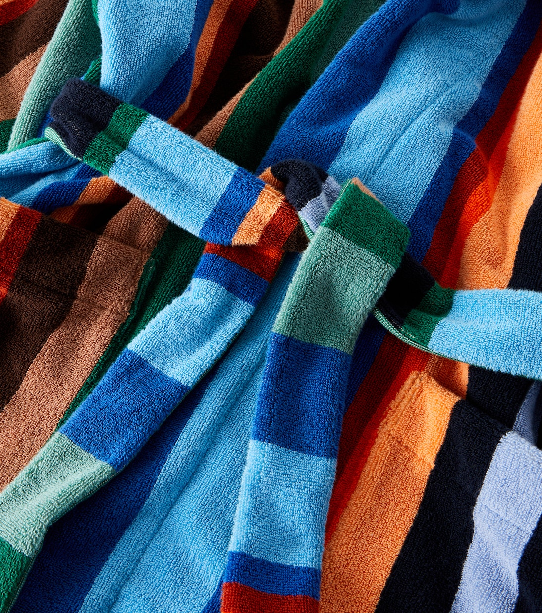 Versace Home - Striped cotton terry bathrobe