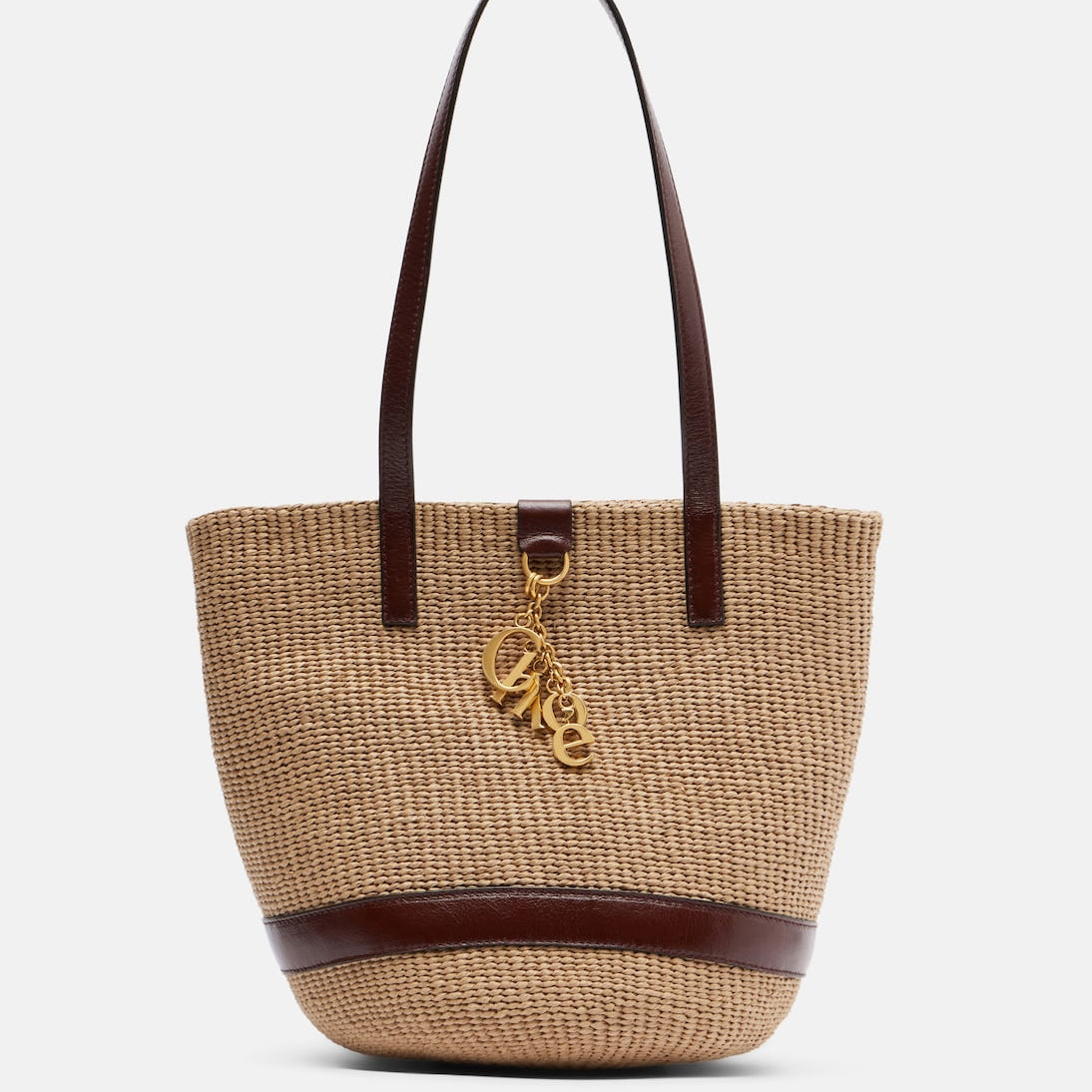 Chloé - Medium leather-trimmed basket bag