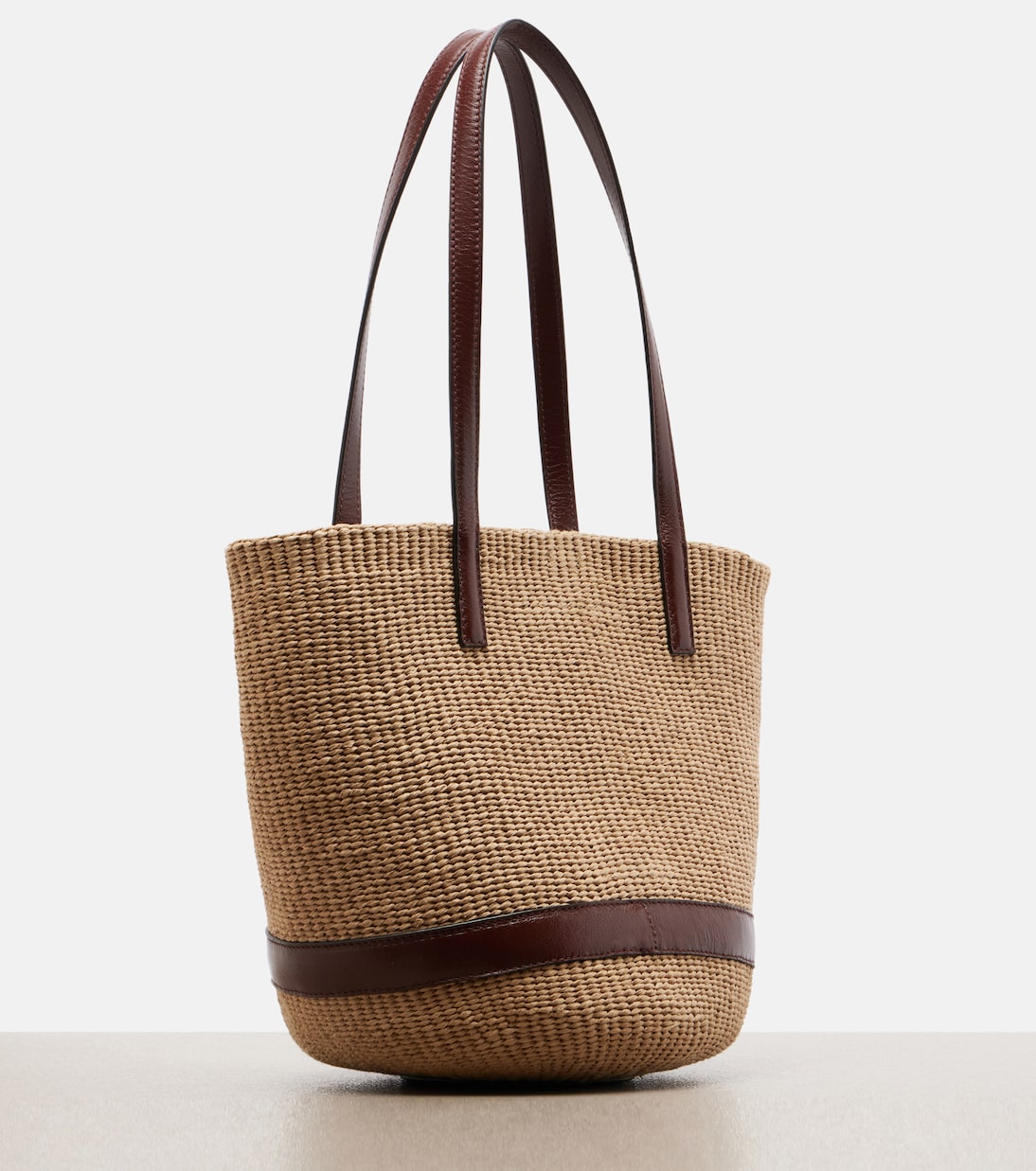 Chloé - Medium leather-trimmed basket bag