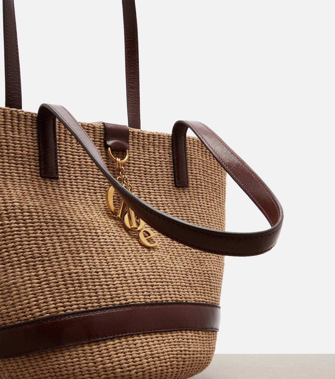 Chloé - Medium leather-trimmed basket bag