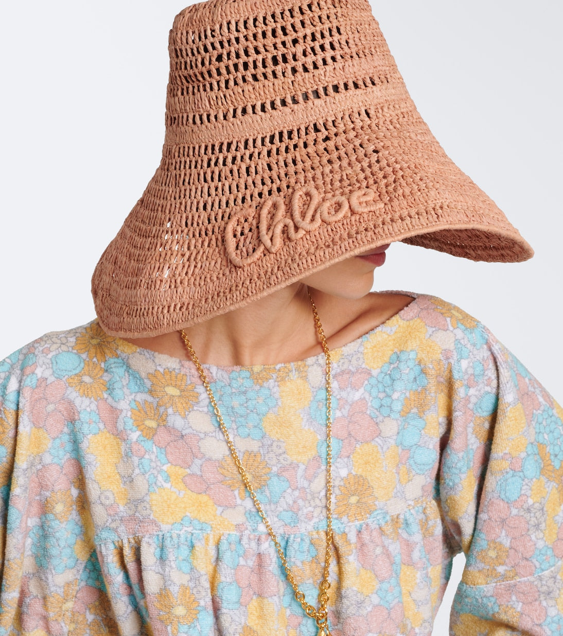 Chloé - Logo woven sun hat