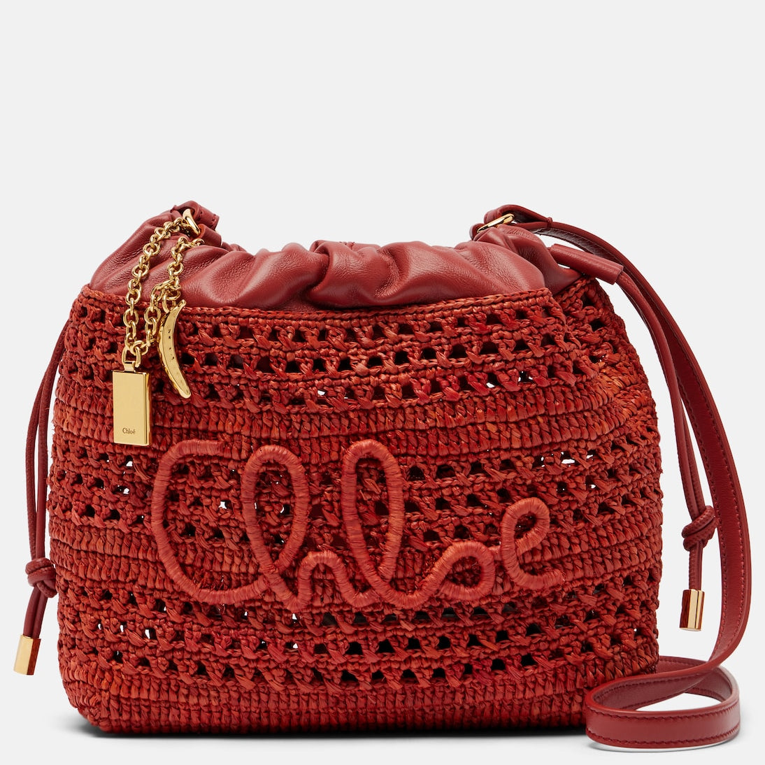 Chloé - Summer Banana Mini raffia shoulder bag