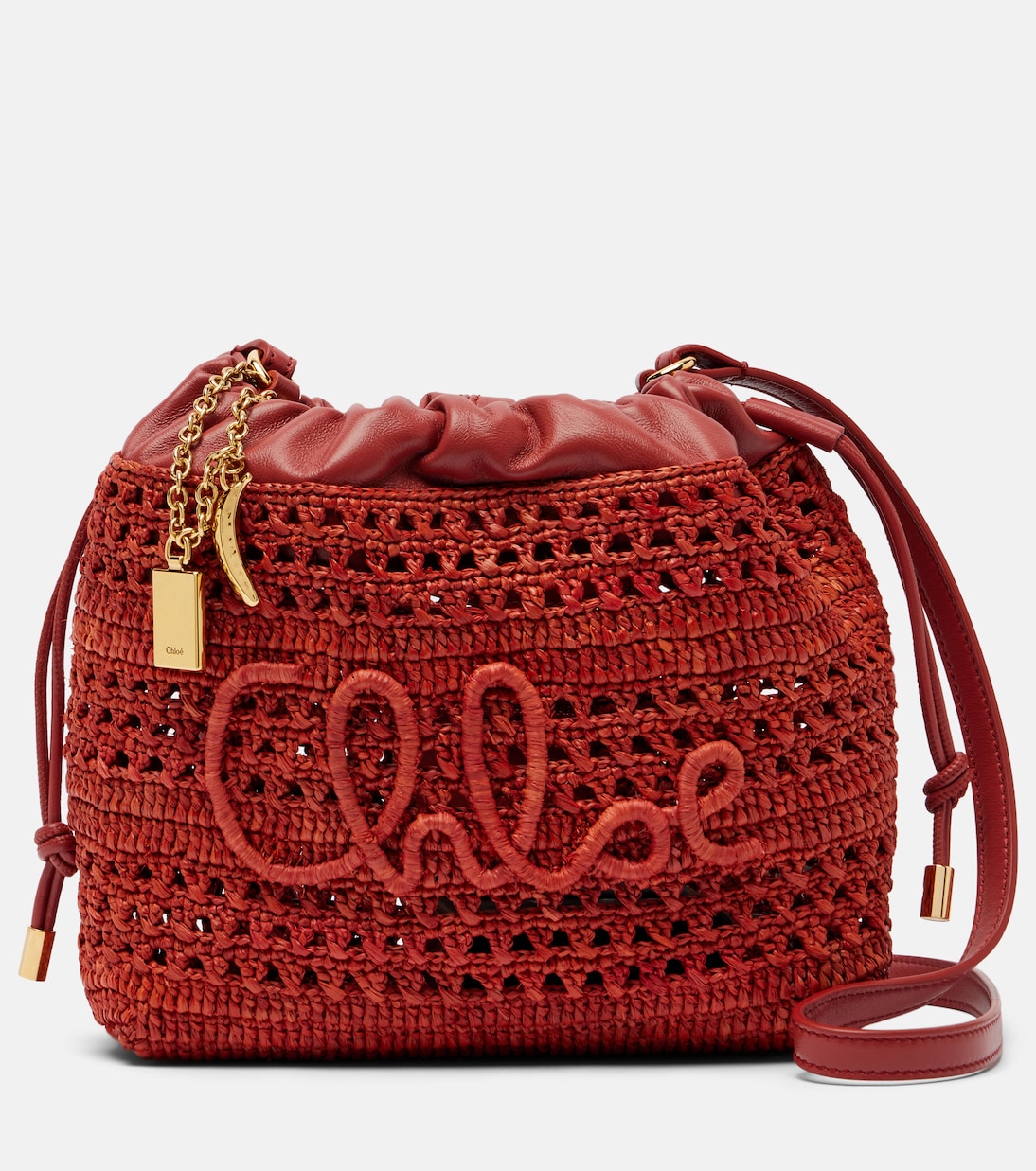 Chloé - Summer Banana Mini raffia shoulder bag