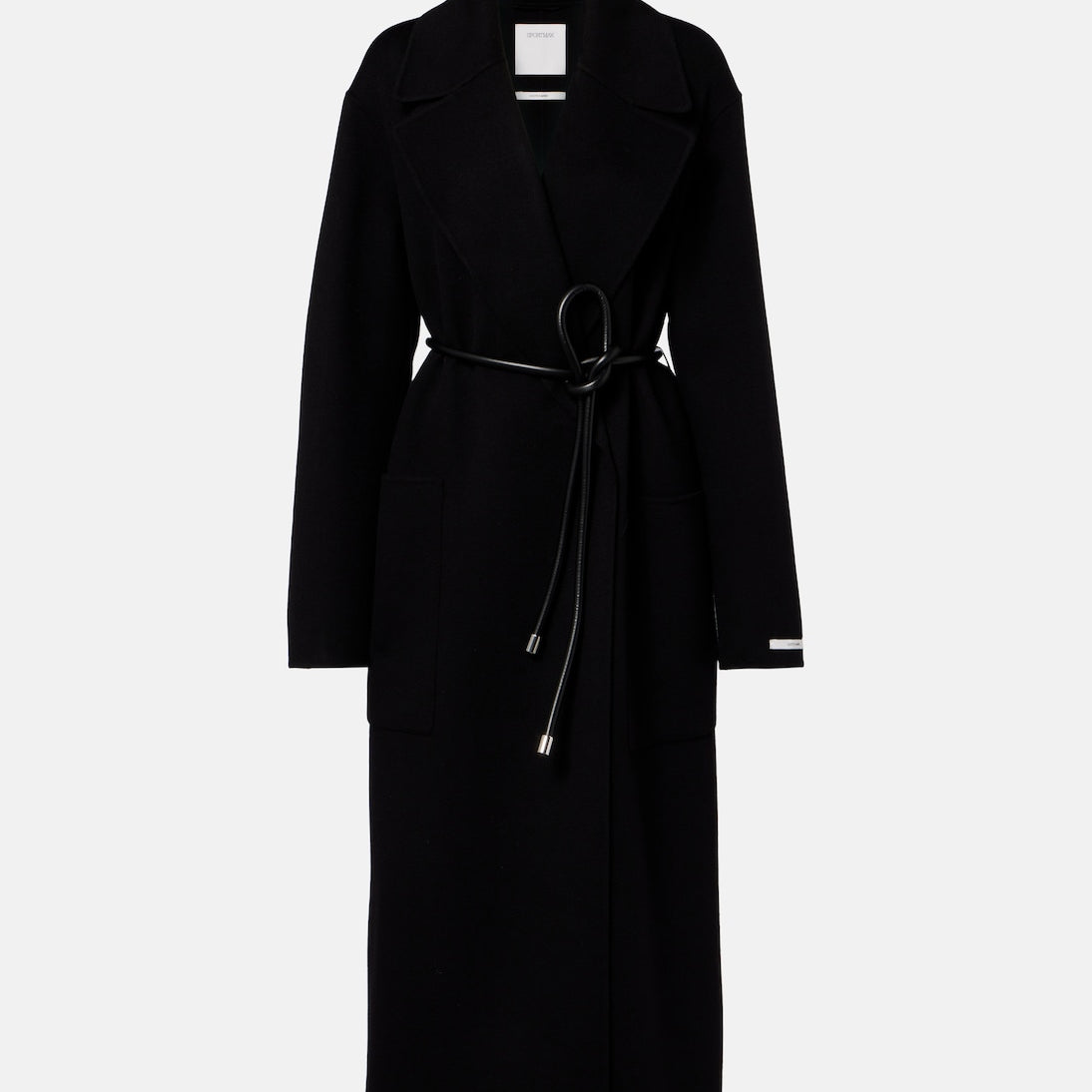 Sportmax - Belted oversized virgin wool wrap coat