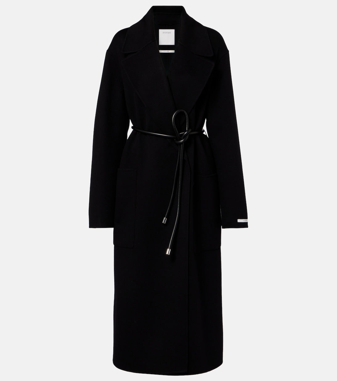 Sportmax - Belted oversized virgin wool wrap coat
