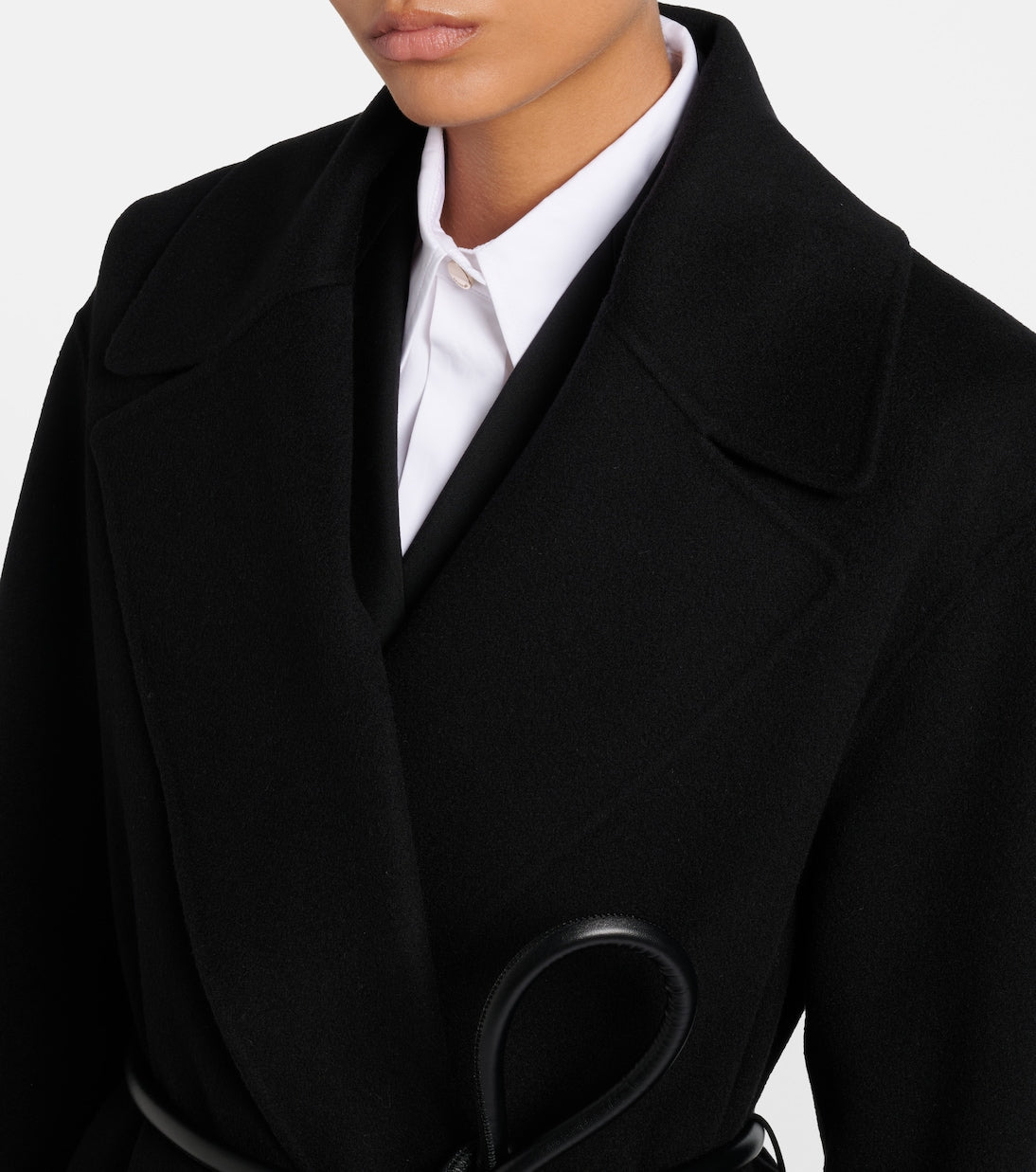 Sportmax - Belted oversized virgin wool wrap coat