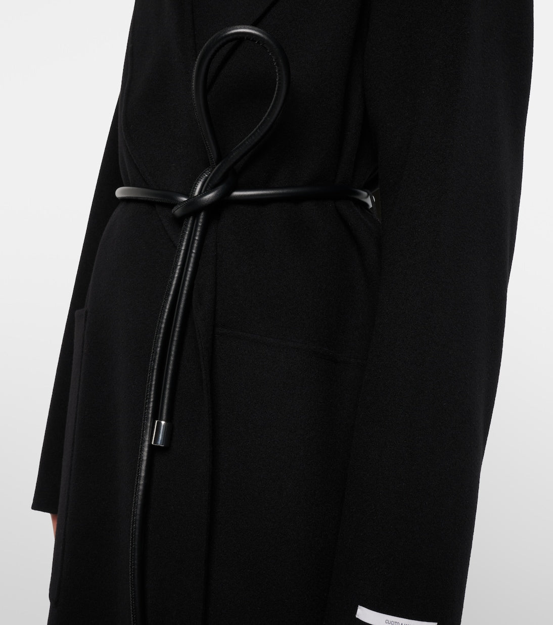 Sportmax - Belted oversized virgin wool wrap coat