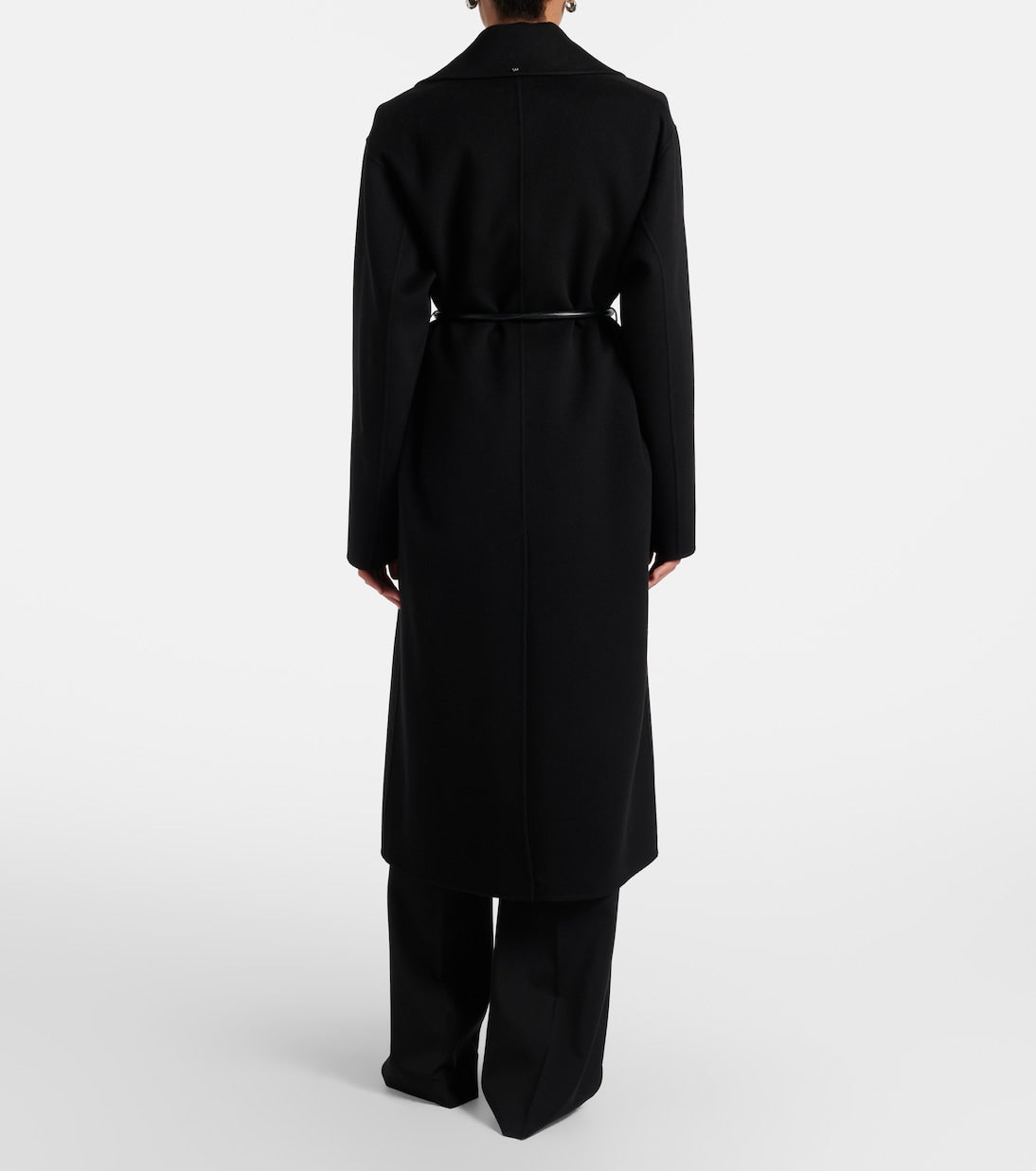 Sportmax - Belted oversized virgin wool wrap coat