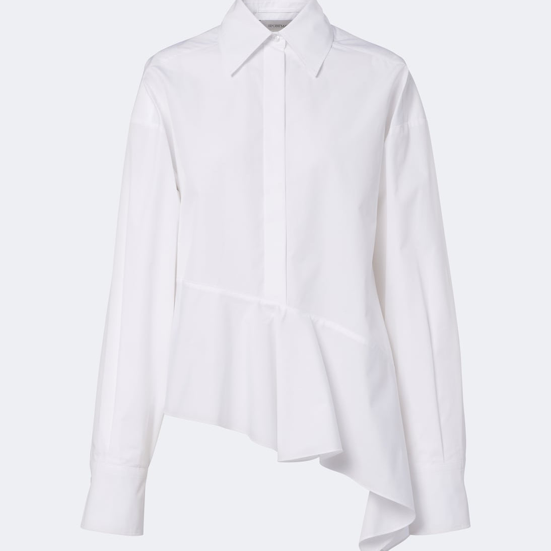 Sportmax - Asymmetric cotton poplin shirt