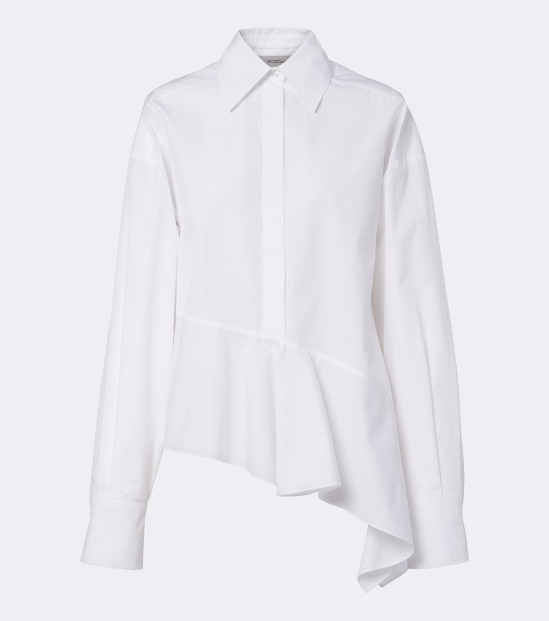 Sportmax - Asymmetric cotton poplin shirt